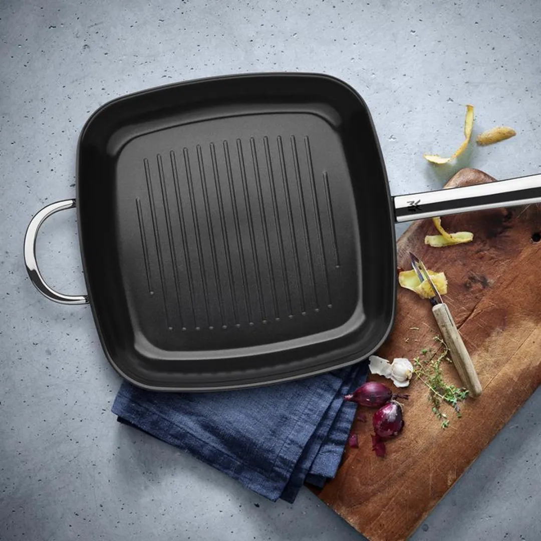 WMF Durado Grillpan 28x28cm - Inductie - Zilver/Zwart
