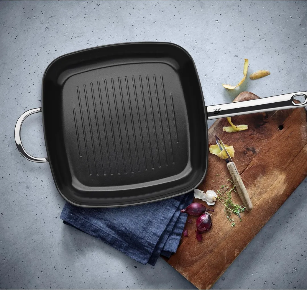 WMF Durado Grillpan 28x28cm - Inductie - Zilver/Zwart