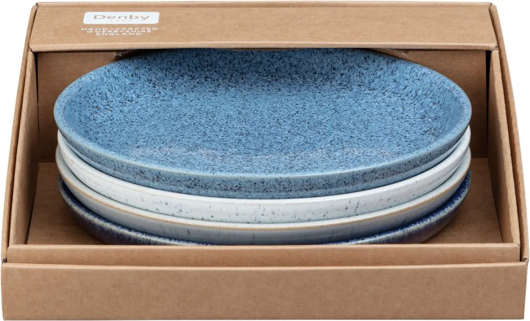 Denby Studio Blue Coupe Bord Medium - 4 Stuks ø 21cm