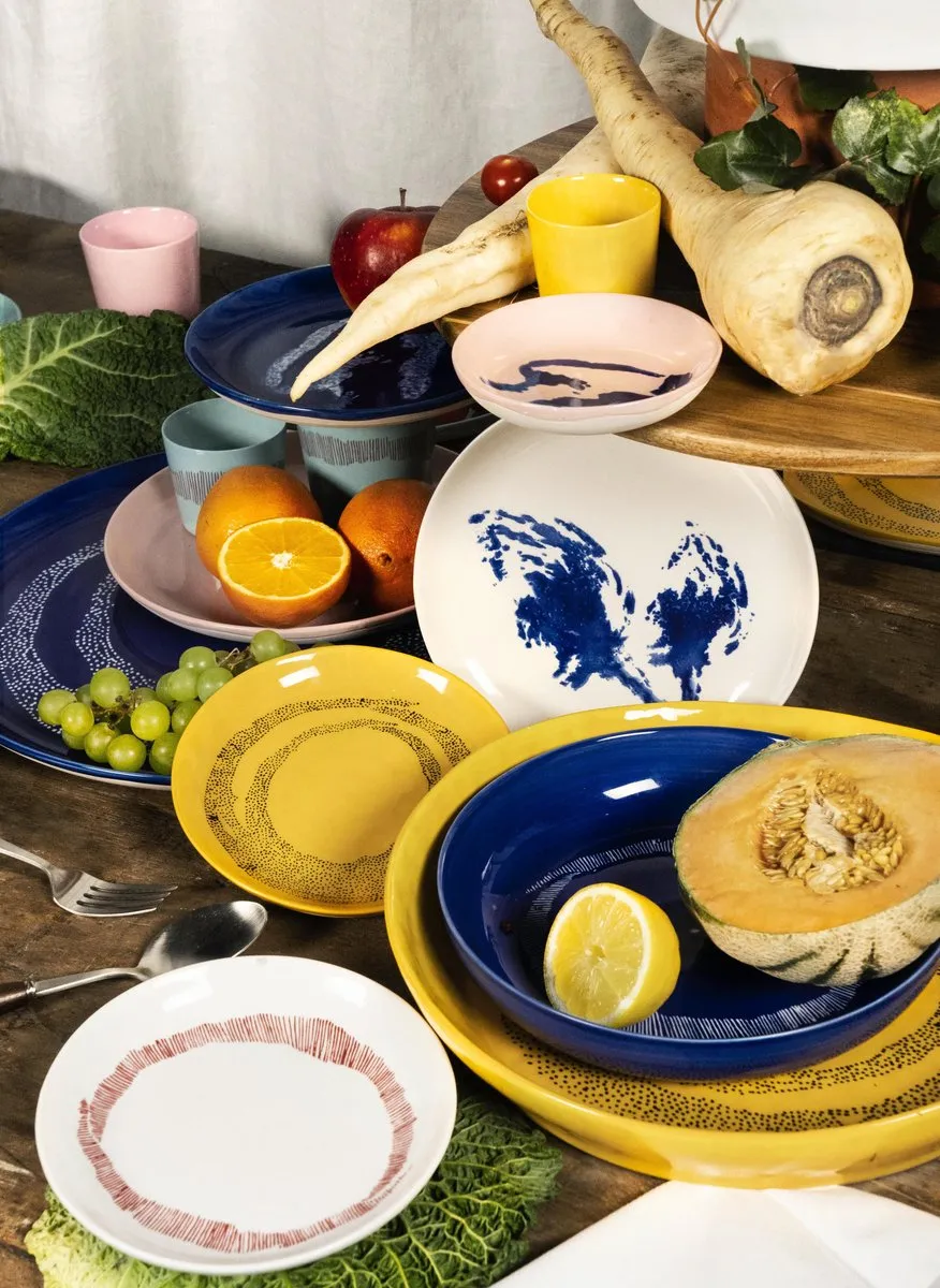 Serax Ottolenghi Feast Bord S - 19cm - Wit/Blauw - 2 Stuks