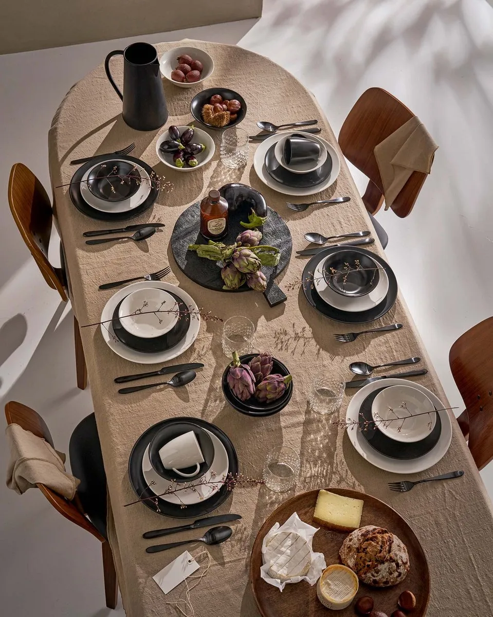 vtwonen Basic Bestek Set 18-delig - 6 Personen - Zwart