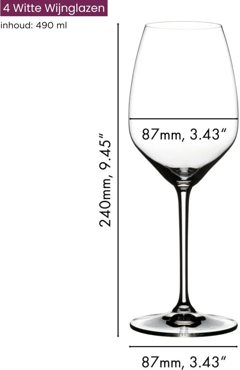 Riedel Extreme Riesling Wijnglazen 490ml - 4 Stuks