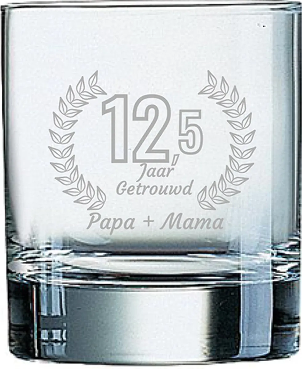 Arcoroc Gegraveerd Whiskeyglas Papa + Mama 20cl