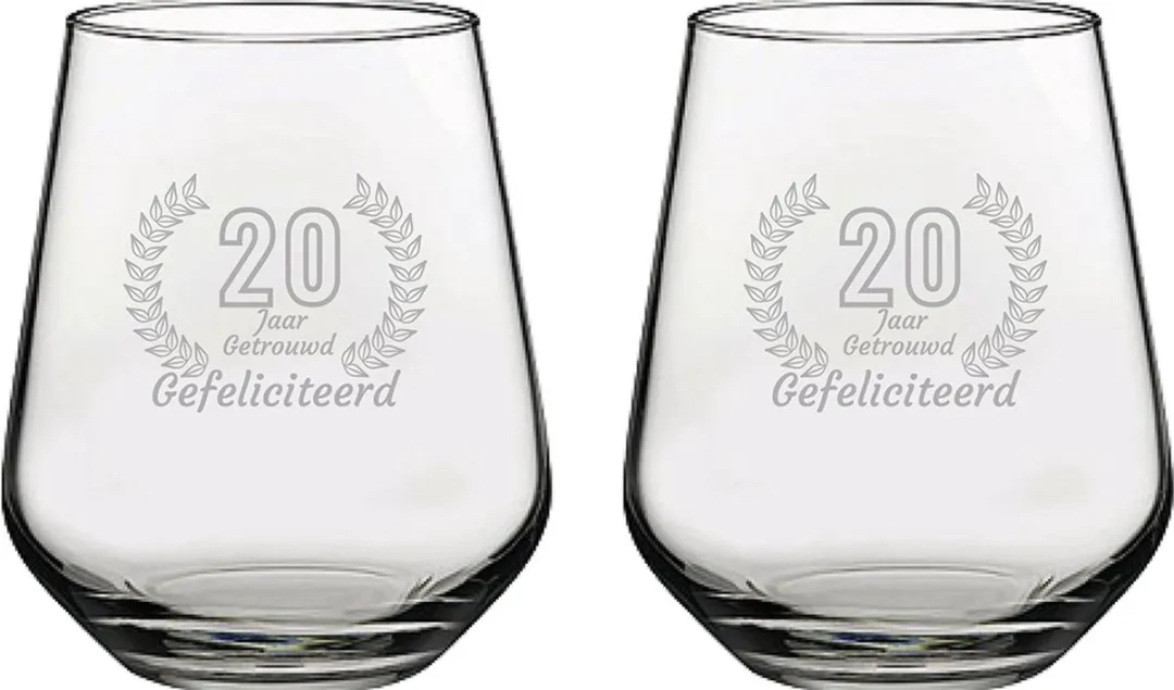 Pasabahce Gegraveerde Drinkglazen Set