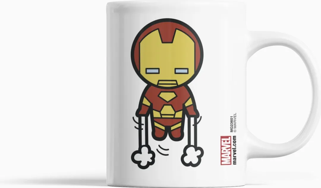 Marvel Kawaii Iron Man Mok - 325ml - Ø8cm - Wit