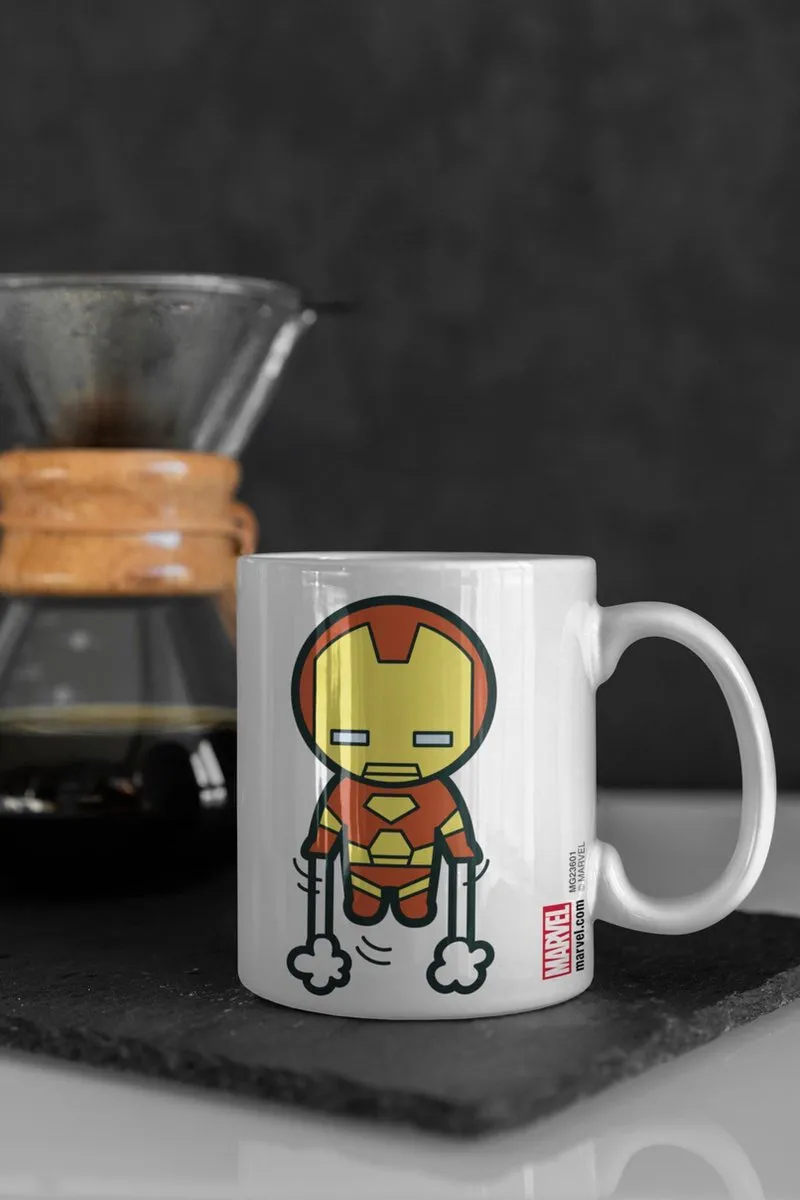 Marvel Kawaii Iron Man Mok - 325ml - Ø8cm - Wit