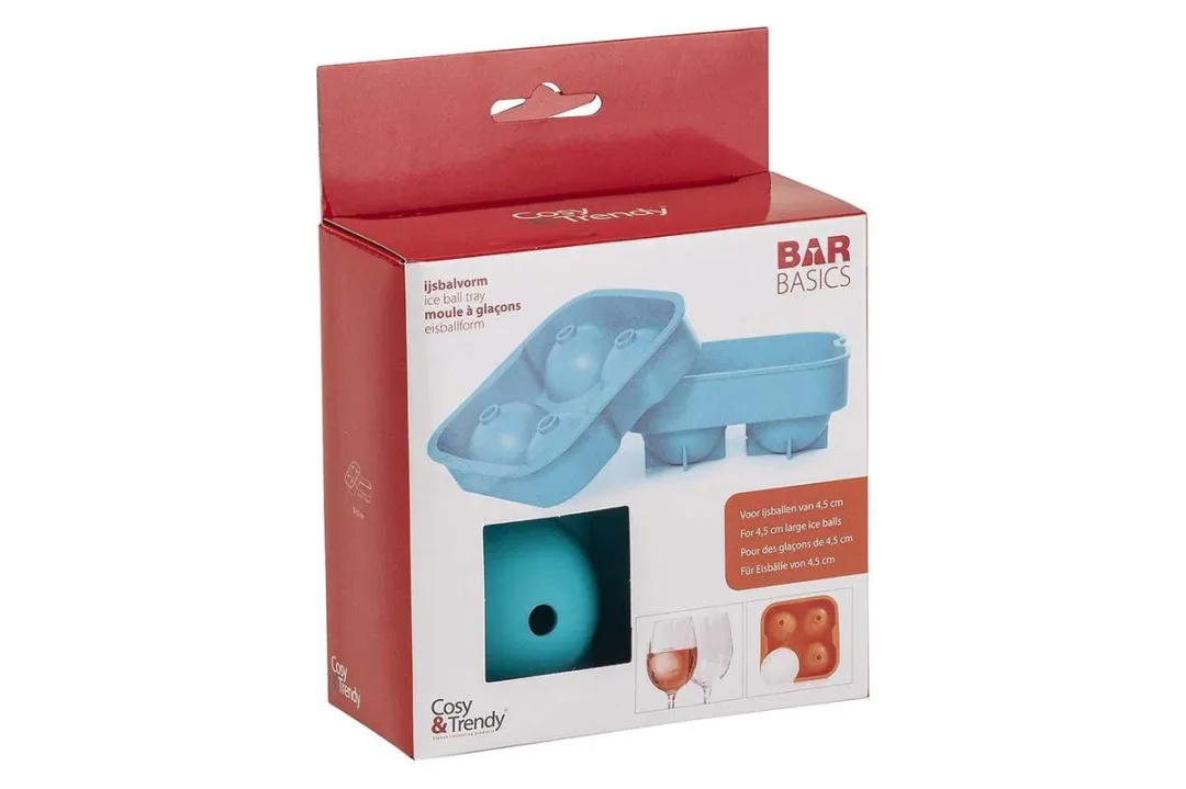 Ijsblokvorm 4x XL ballen (blauw)