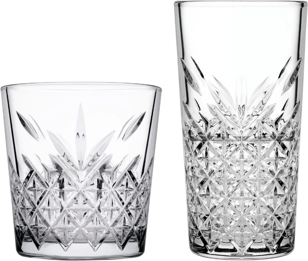 Pasabahce Timeless Glazenset 8-delig - 4 Waterglazen 35,5cl & 4 Longdrinkglazen 36cl