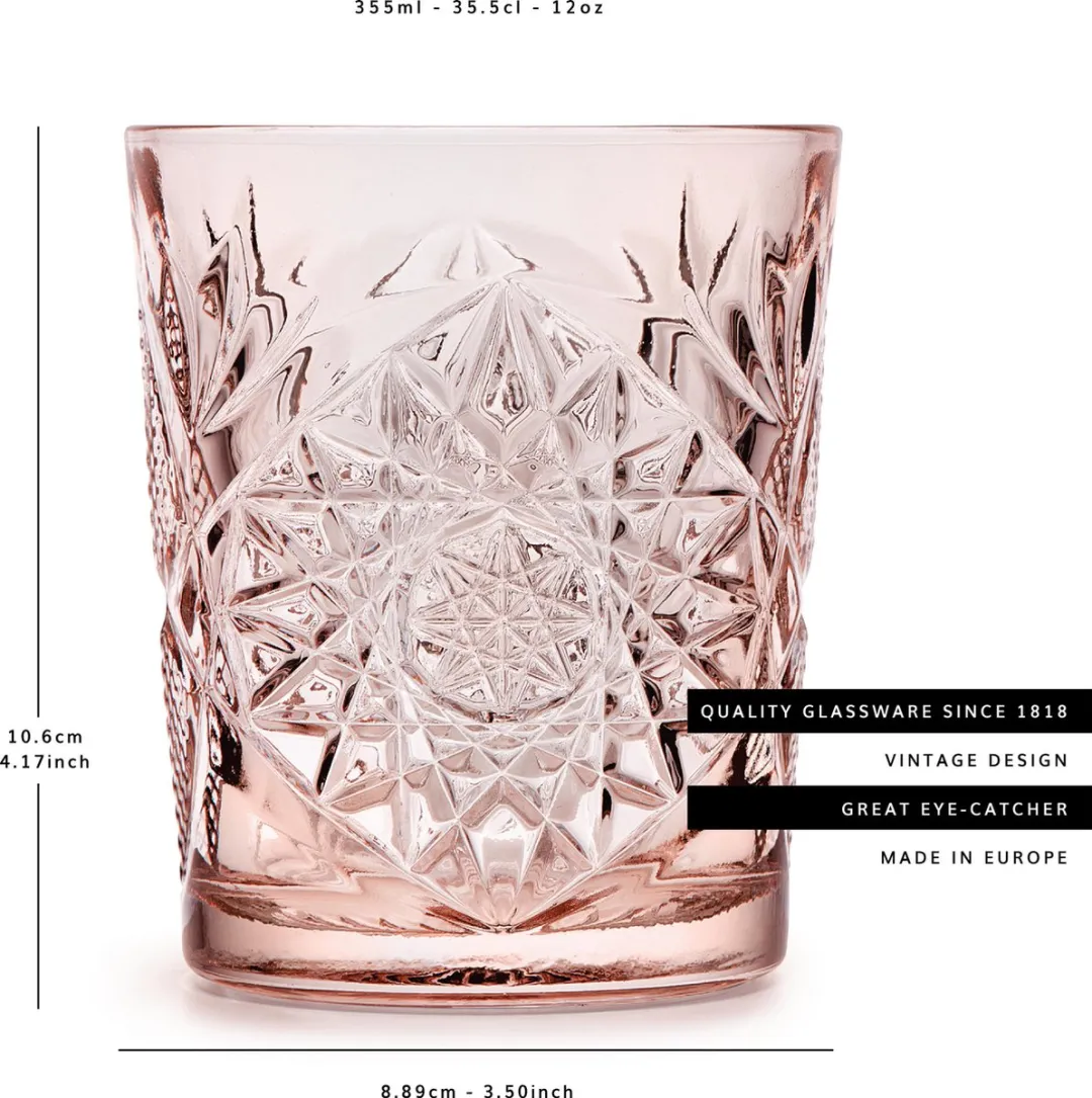 Libbey Hobstar Drinkglas 355ml - 6 Stuks Roze