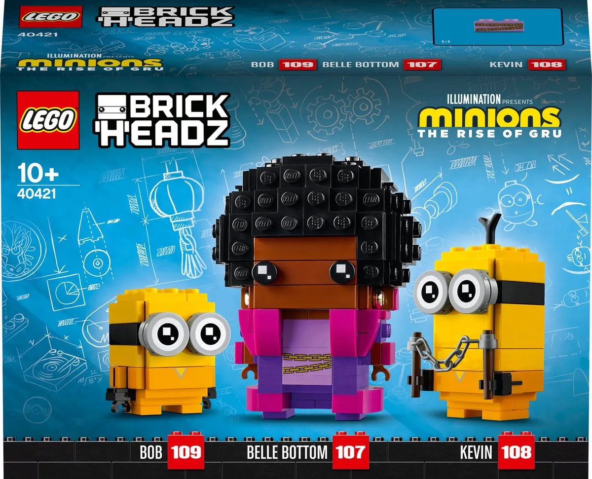 LEGO Brickheadz Minions Belle Bottom Kevin & Bob
