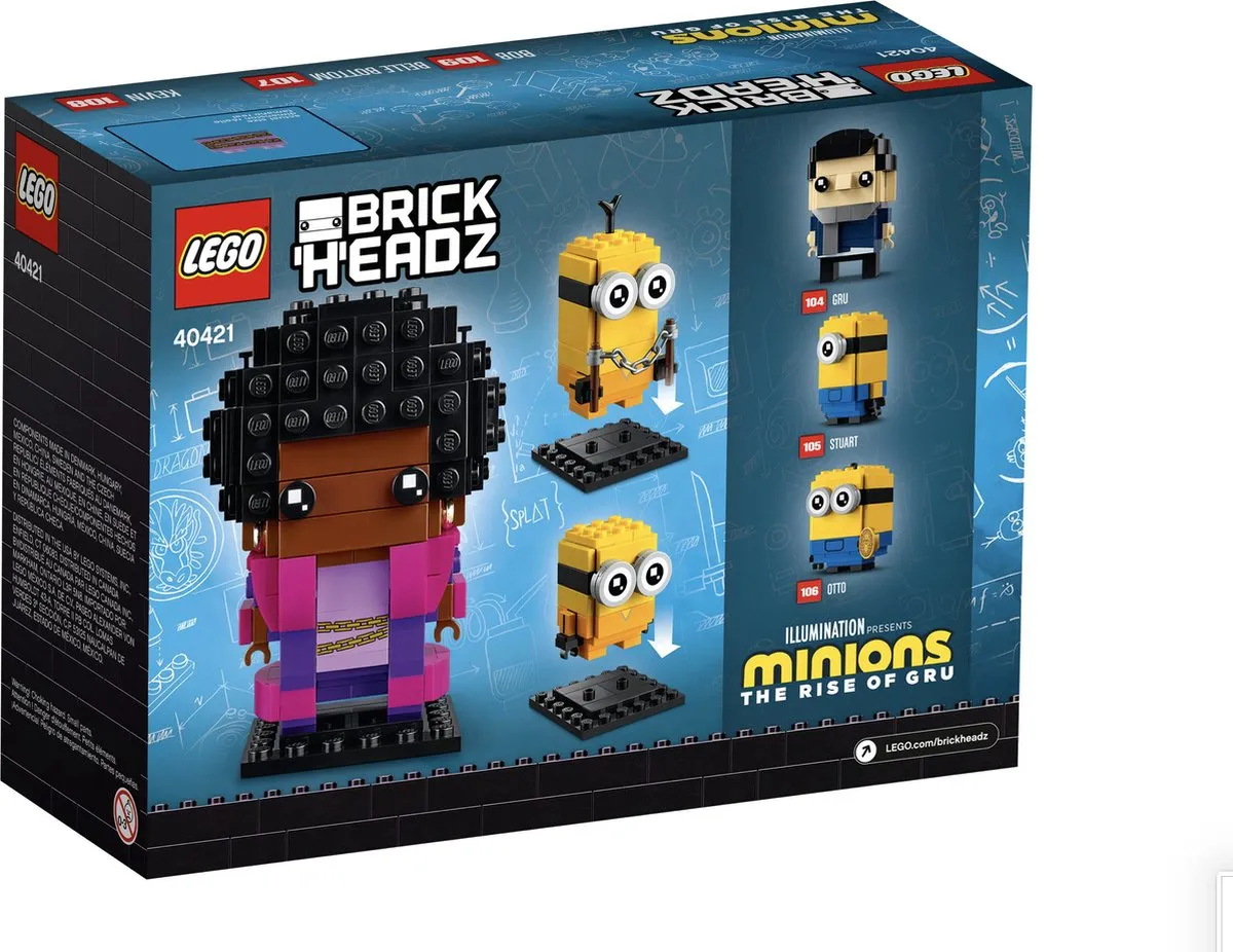 LEGO Brickheadz Minions Belle Bottom Kevin & Bob - 309 Stukken - afbeelding 6 van 6