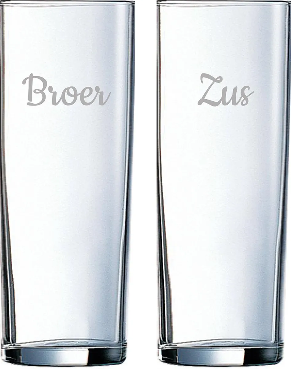 Arcoroc Gegraveerd Longdrinkglas Broer-Zus 31cl