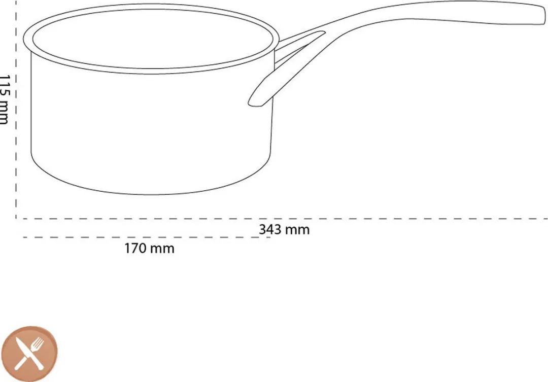 Demeyere Atlantis Steelpan Ø16cm 1,5L - Zilver