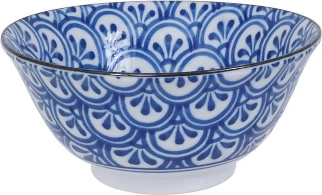 Tokyo Design Studio Mixed Bowls 15x6.8cm 450ml - Blauw/Wit