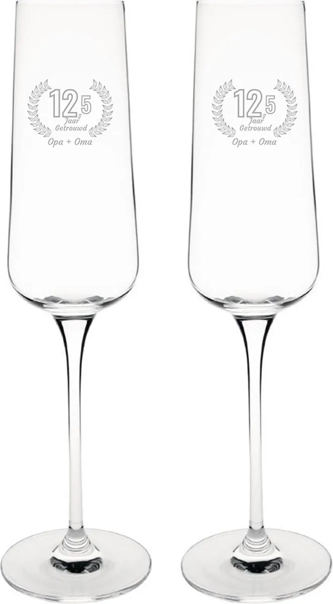 Olympia Gegraveerde Champagneglazen Set