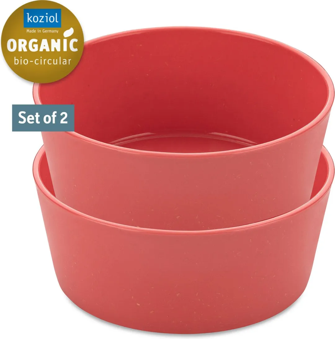 Koziol Connect Kommen Set 2 Stuks - Roze 16cm