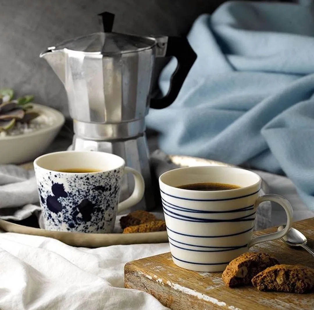 Royal Doulton Pacific Beker 176868 - 390ml - Wit/Blauw