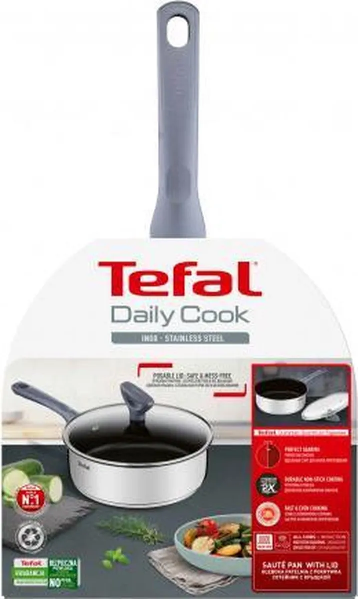 Tefal Daily Cook G7303255 Sautepan 24cm - Roestvrijstaal