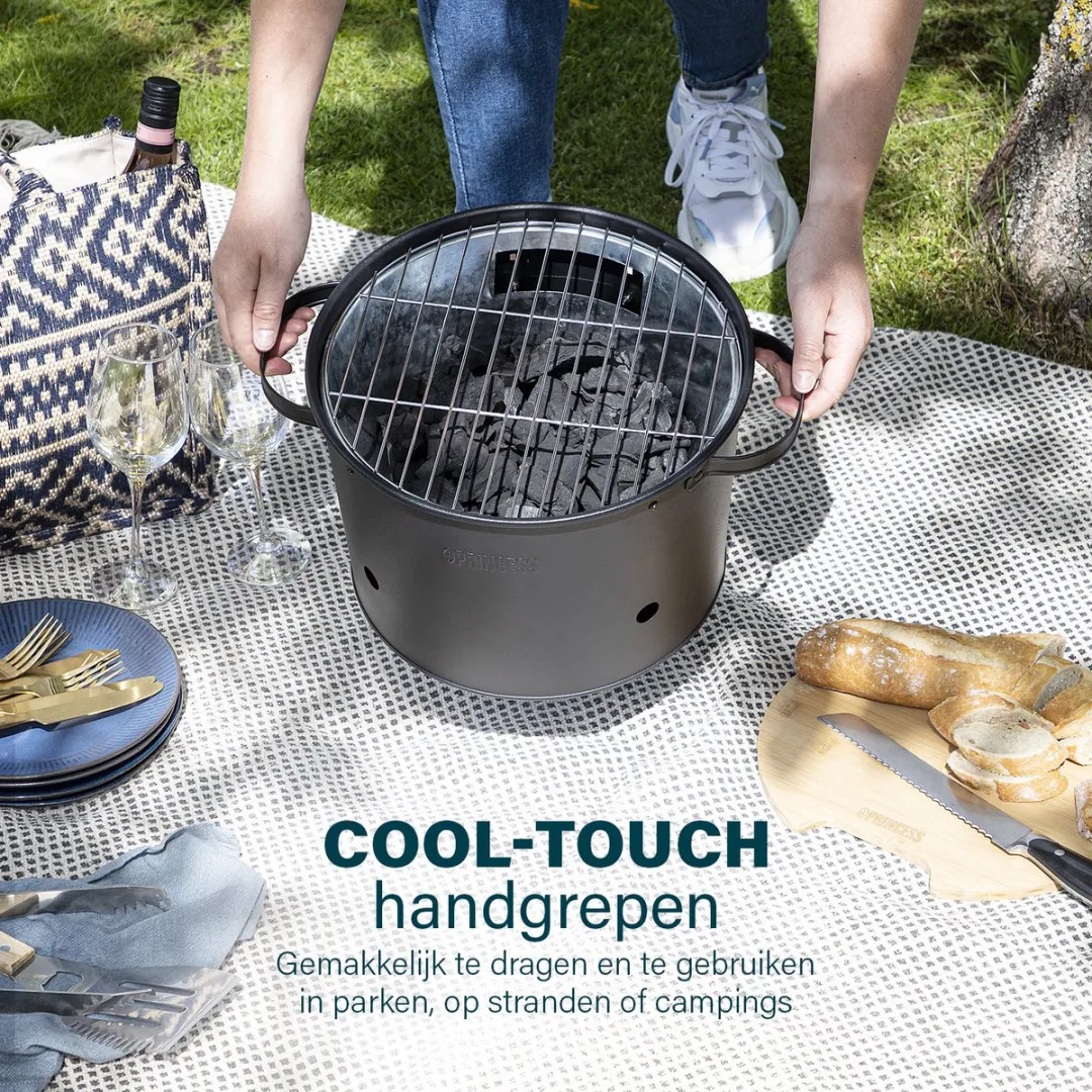 Princess 112240 Hybride Bucket BBQ 1400W - 32cm - Zwart - afbeelding 6 van 6