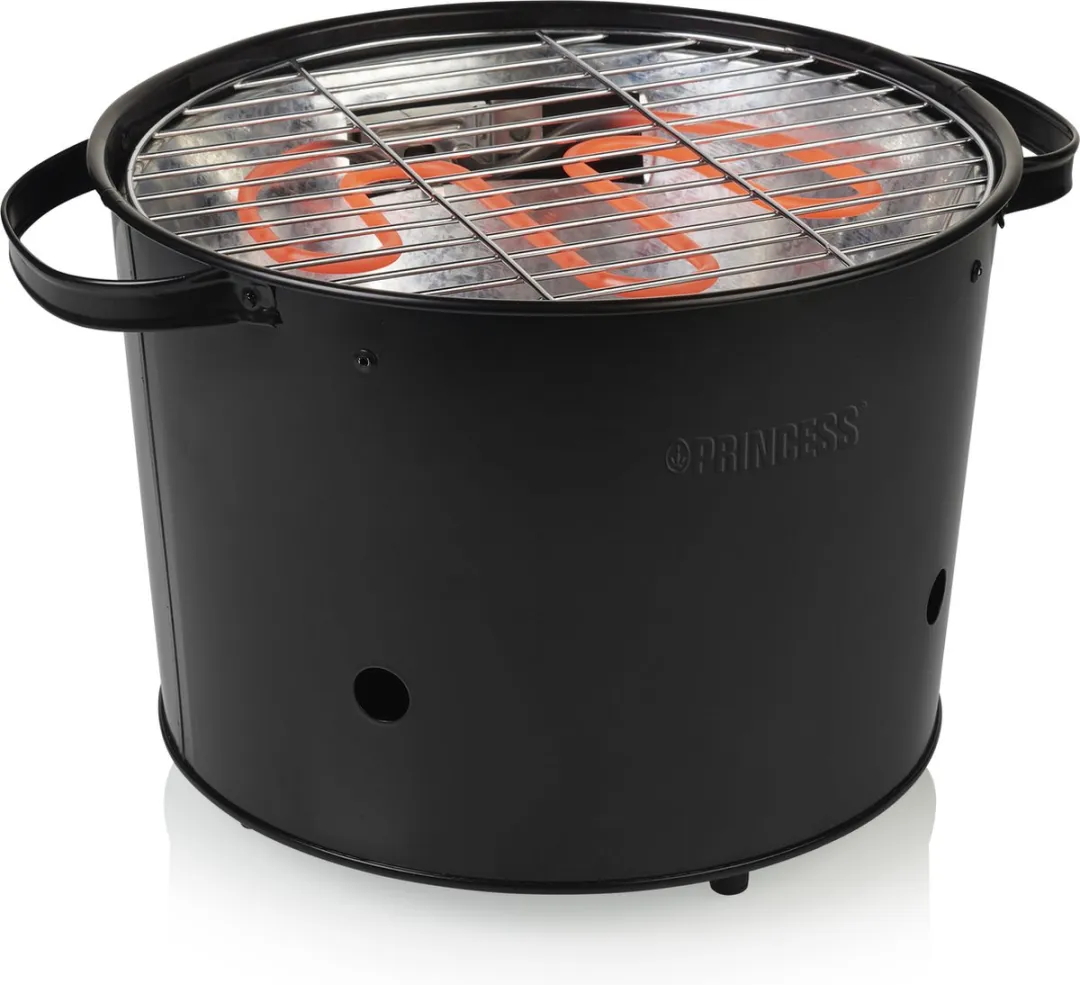 Princess 112240 Hybride Bucket BBQ 1400W - 32cm - Zwart