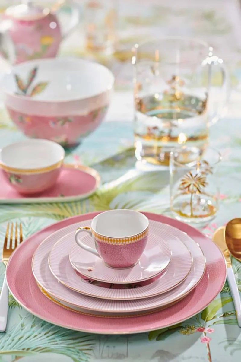 Pip Studio La Majorelle Ontbijtset Roze Porselein - 3-delig