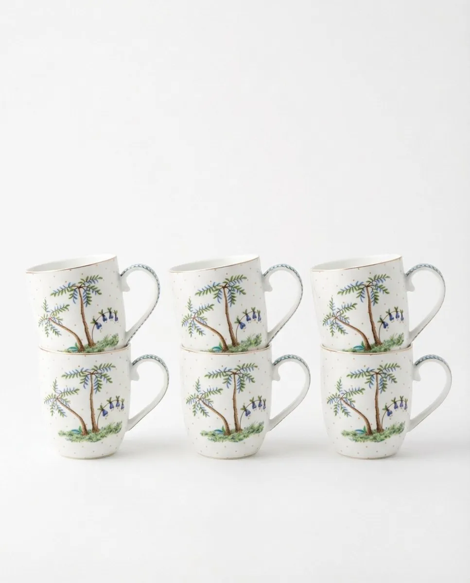 Pip Studio Jolie Mokken 51.002.554 Koffiemokken - 6 Stuks - 200ml - Wit