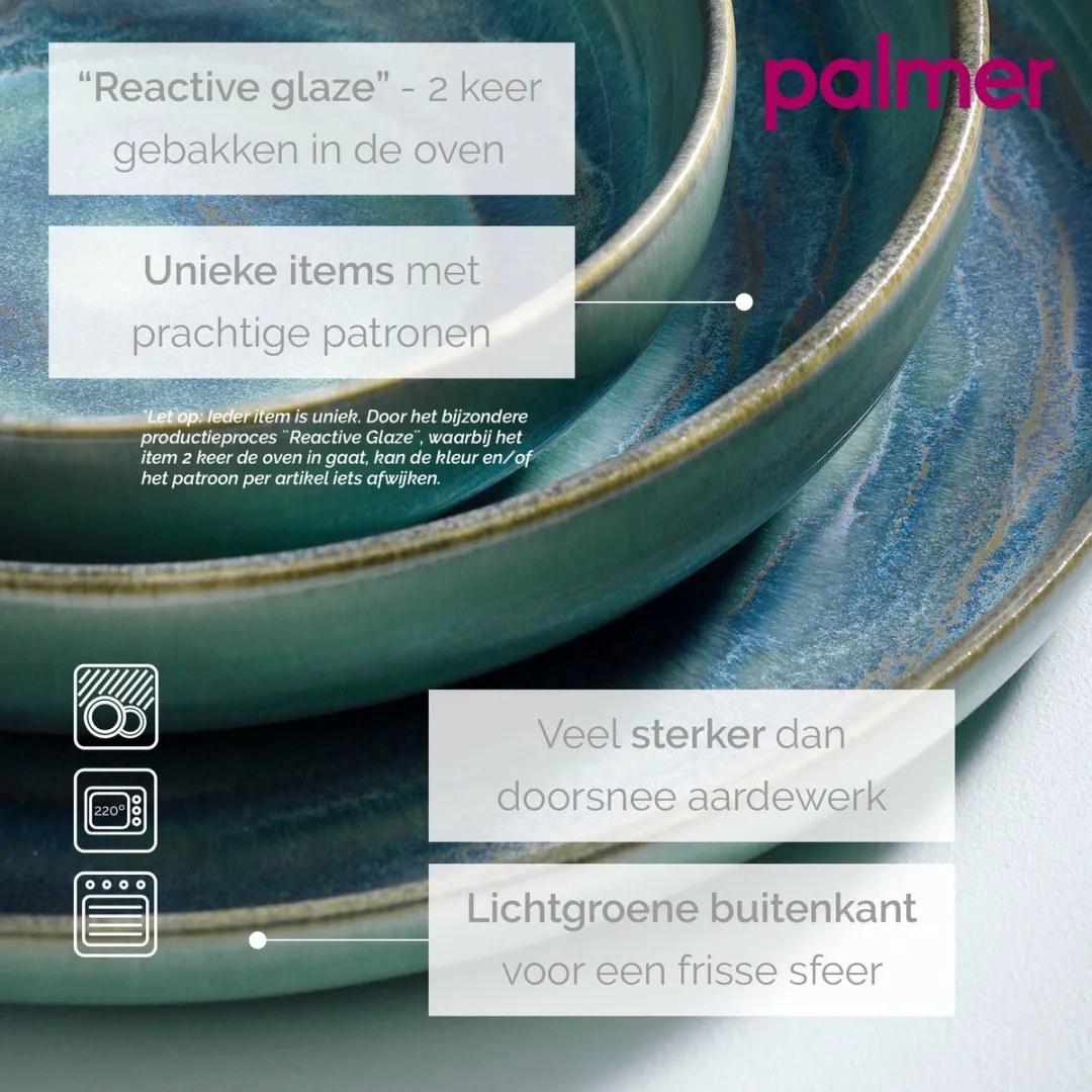 Palmer Miami Bordenset 2 Stuks - ø28cm - Groen