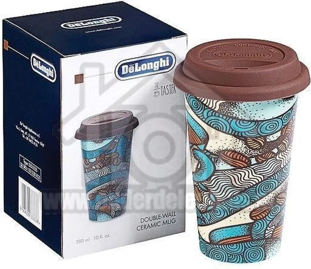 De'Longhi DLSC055 Keramische Thermosbeker 350ml - Blauw/Bruin