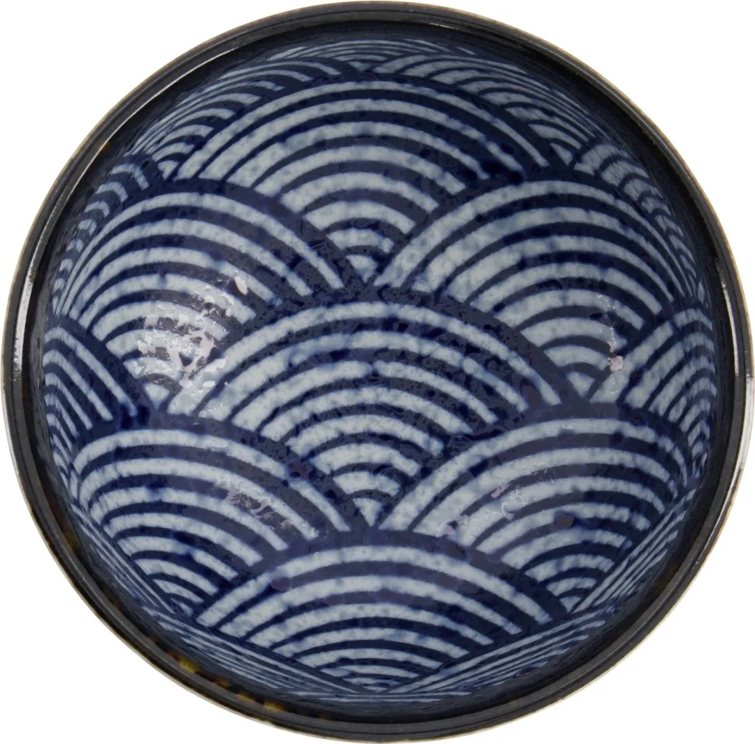 Tokyo Design Studio Aisai Seigaiha Rijstkom 12.7x7cm - Blauw