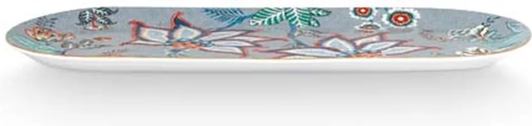 Pip Studio Flower Festival Taartplateau Lichtblauw - 33.3x15.5cm
