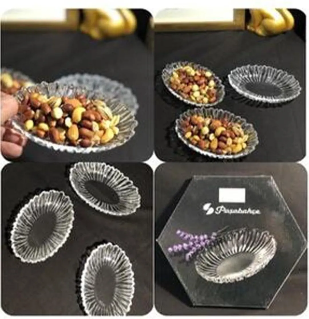 Pasabahce Aurora Snack & Tappasschalen 3-delig - Ø10cm - Glas - afbeelding 3 van 4