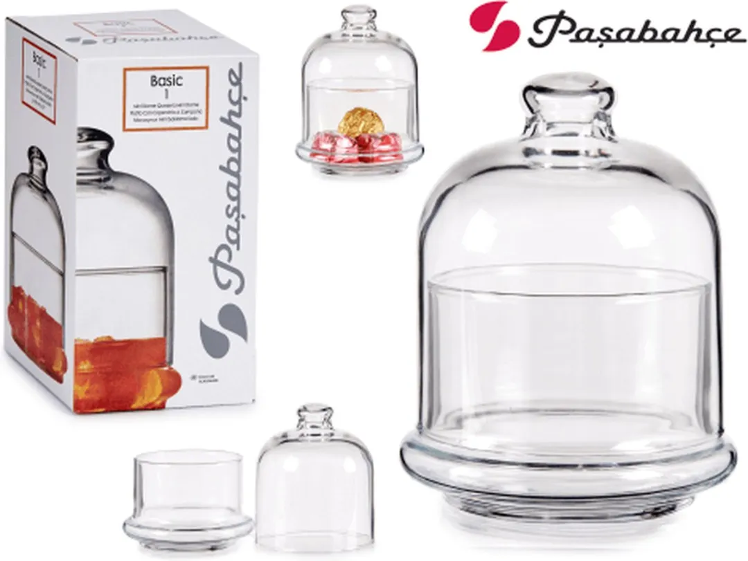 Pasabahce Basic Mini Dome Glazen Pot - 8,5 cm - Transparant - afbeelding 6 van 6