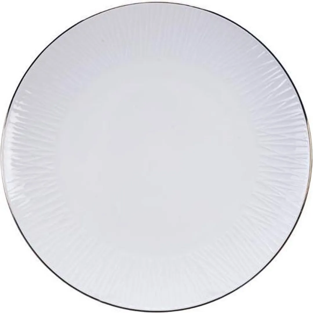 Tokyo Design Studio Nippon White Gold Rim Plate 25.5cm