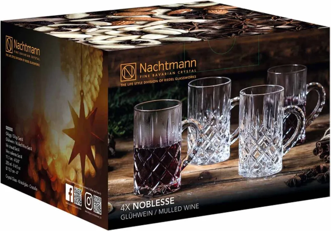 Nachtmann Noblesse Glühweingläser Set - 4x 250ml - Transparant - afbeelding 4 van 4