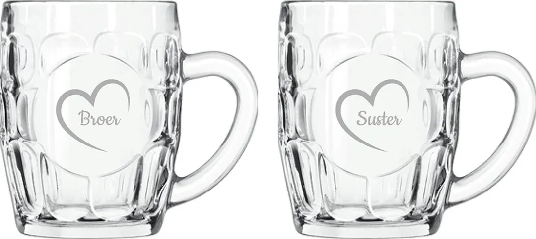 Libbey Bierpul 55cl Broer & Zus Gravure