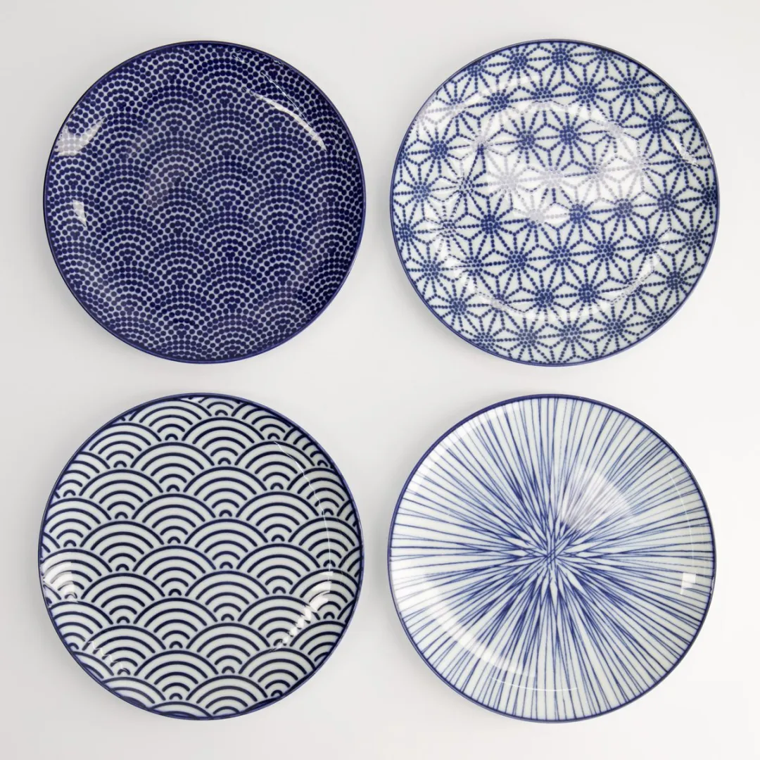 Tokyo Design Studio Nippon Blue Gebaksborden
