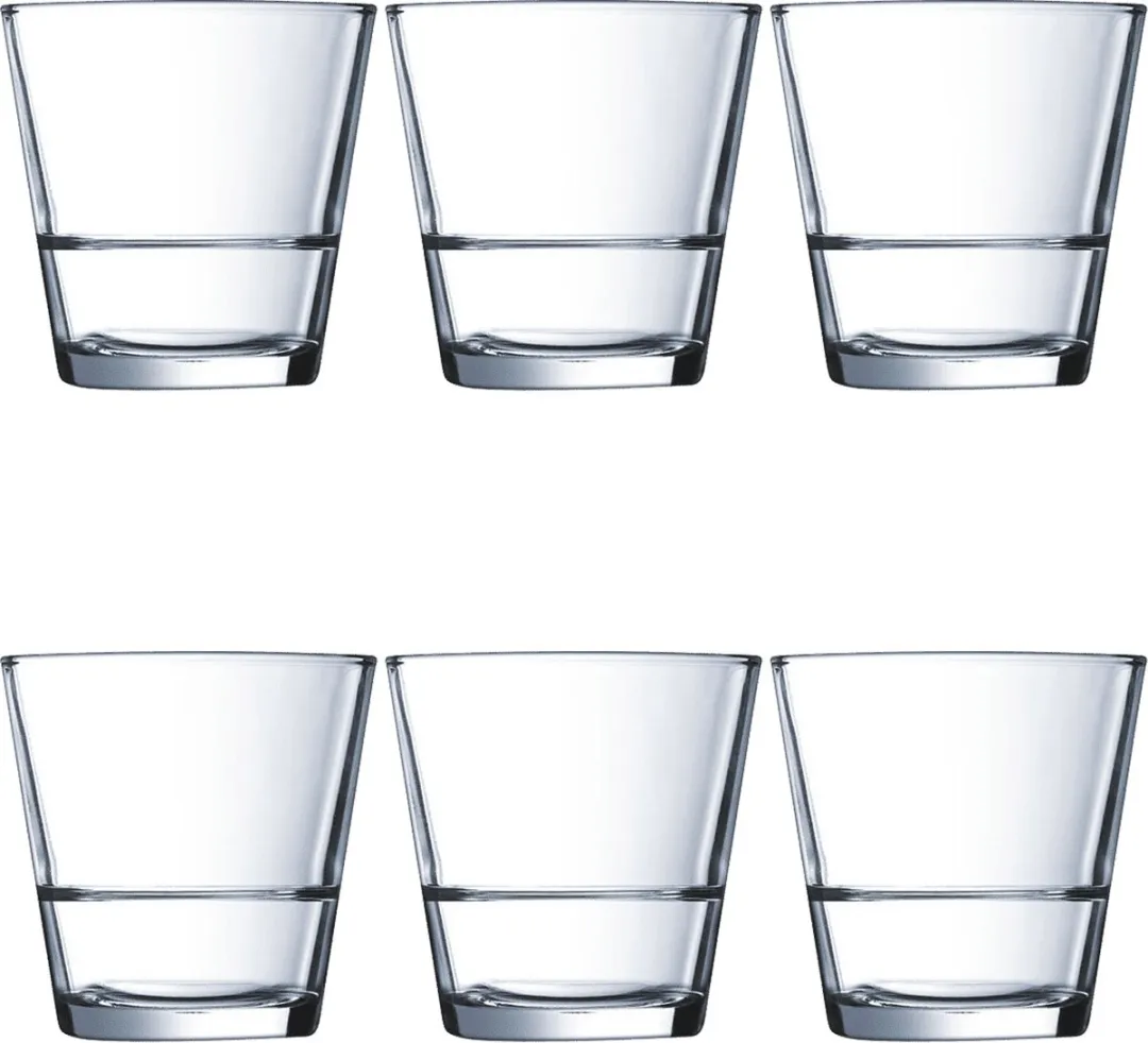 Arcoroc Stack Up Tumbler FB 26cl Set - 6 Stuks - Transparant