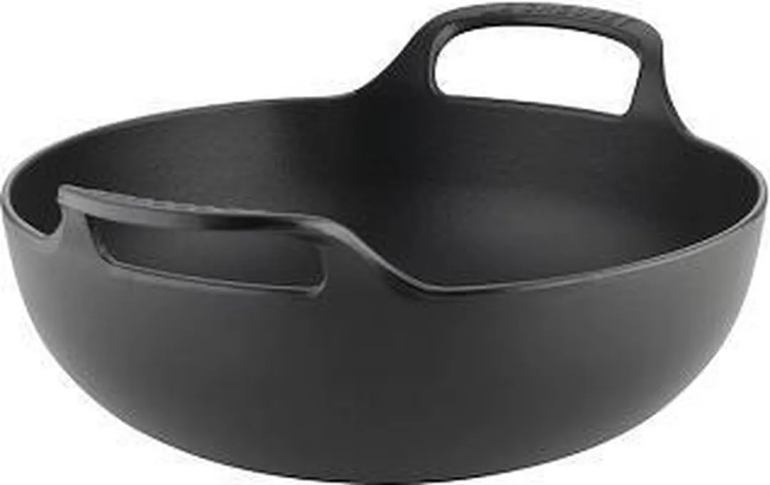 Le Creuset Wokpan/Balti Dish 24cm - 2.7L - Mat Zwart - afbeelding 6 van 6