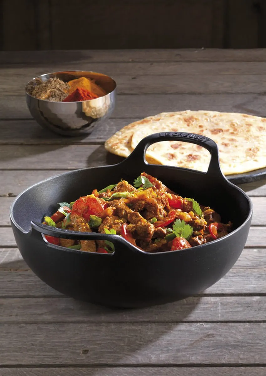 Le Creuset Wokpan/Balti Dish 24cm - 2.7L - Mat Zwart