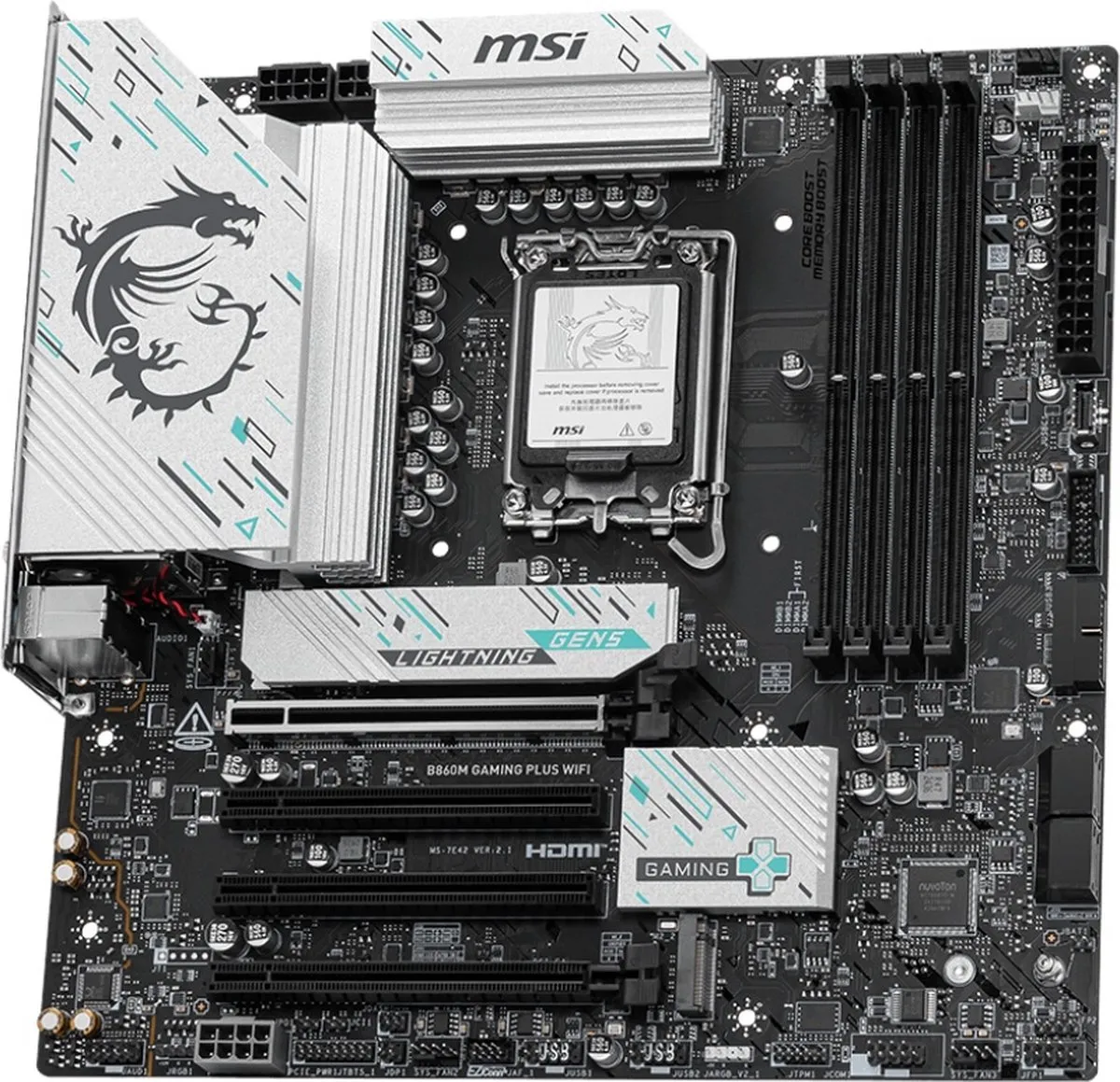 MSI B860M GAMING PLUS WIFI Moederbord - Intel B860 - microATX