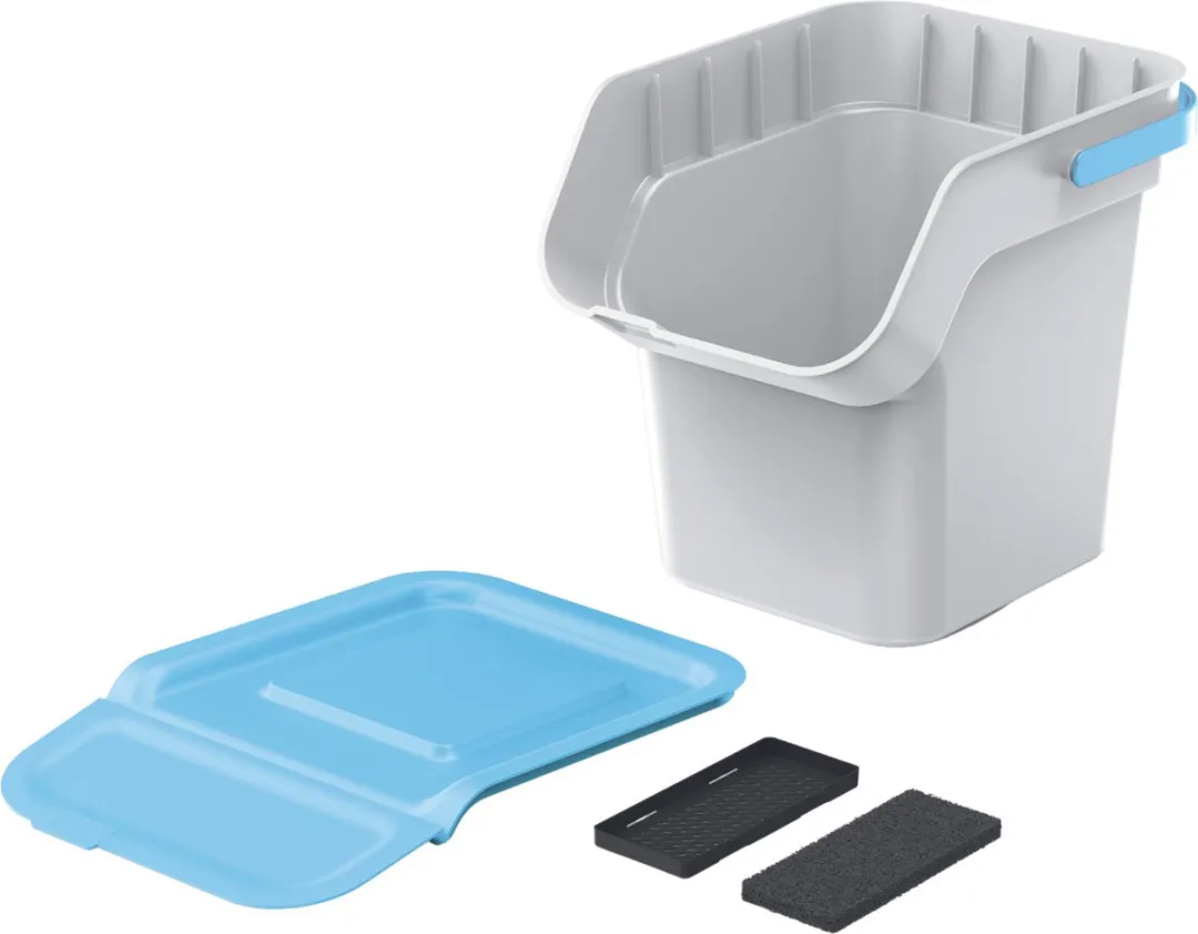 Prosperplast Keden Kaddi Q Prullenbakken - 4x20L - As wit
