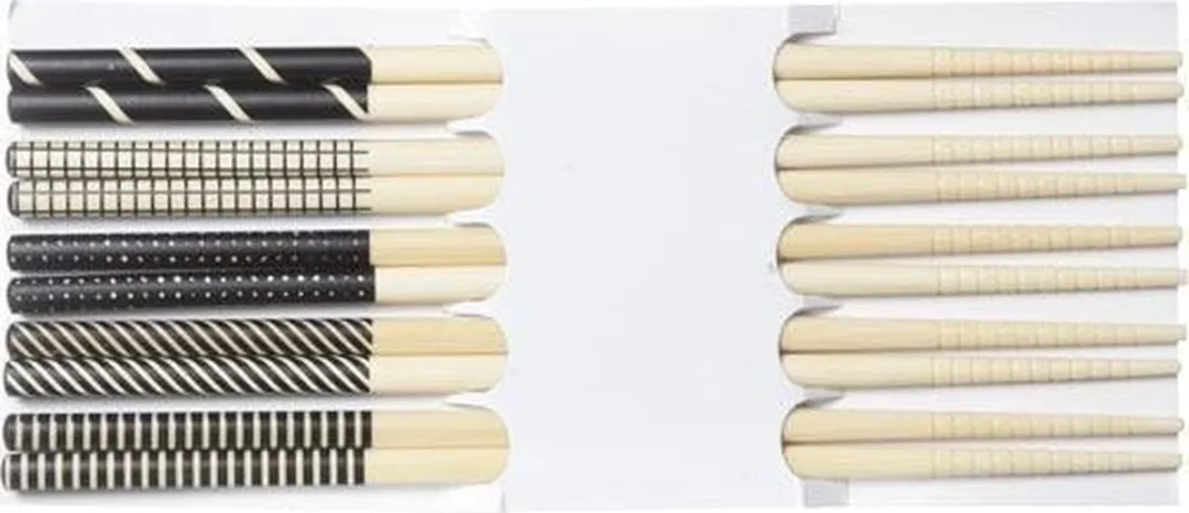 Cosy&Trendy Chopsticks CTCF03M/BLACK - 5 Paar - 22,5 cm - Zwart