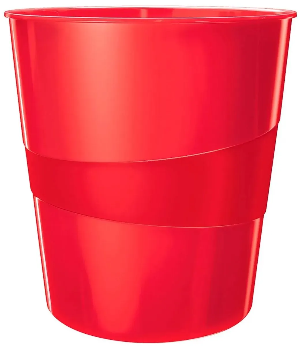 Leitz WOW Papiermand 15L - Rood