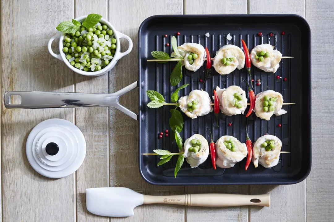 Le Creuset Les Forgées Grillpan 28x28cm - Zwart - afbeelding 2 van 2