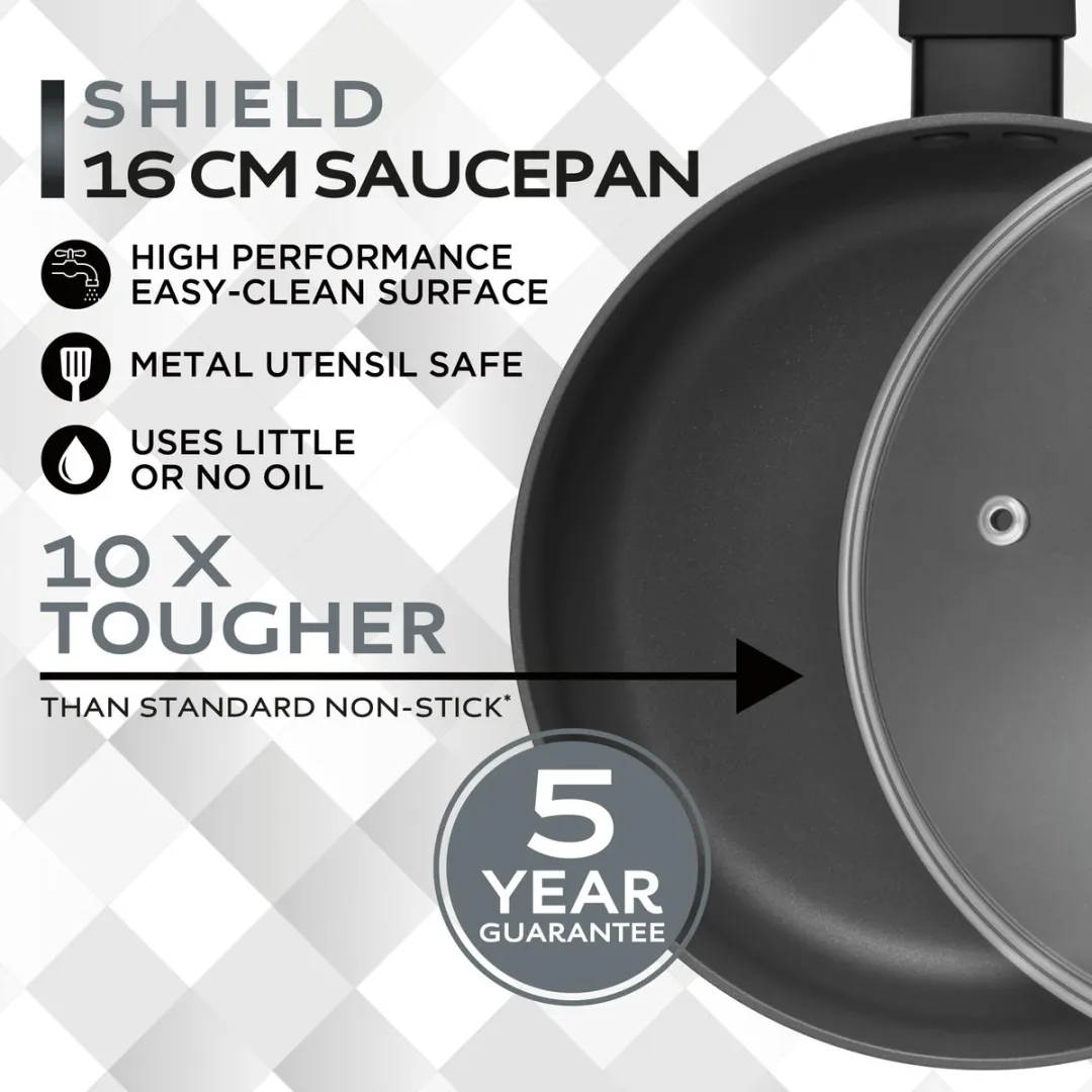 Russell Hobbs Shield Collectie Sauspan 16cm - Zwart