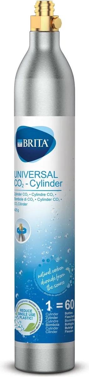 BRITA CO2-cilinder 4-Pack - 60L - Zilvergrijs