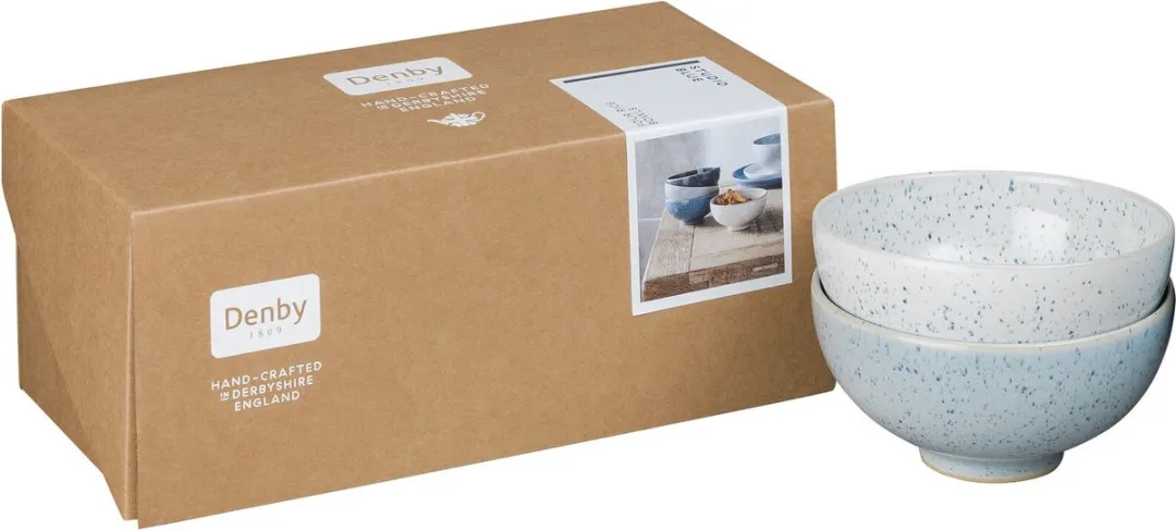 Denby Studio Blue Rijstkom Set - 4x 480ml