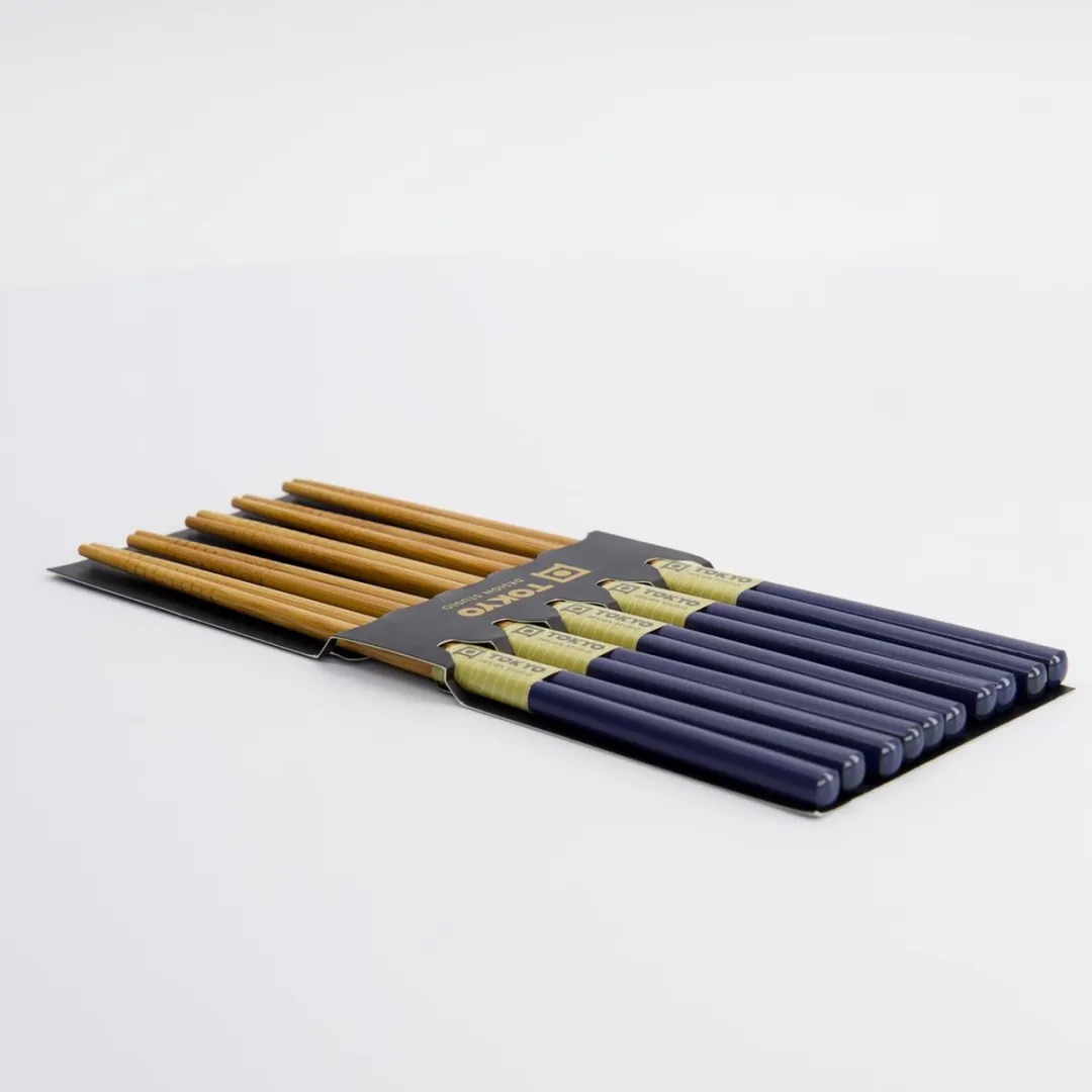 Tokyo Design Studio Eetstokjes Blauw/Bruin - 5 Paar