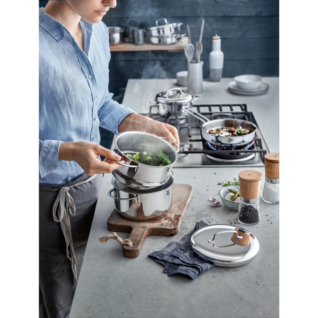 WMF Mini Groentestomer Ø16cm - RVS - Inclusief deksel
