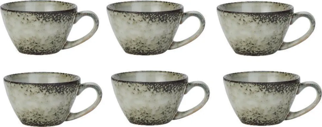 Cosy&Trendy Verdastro Koffiekoppen - 22cl - Set van 6 - Grijs
